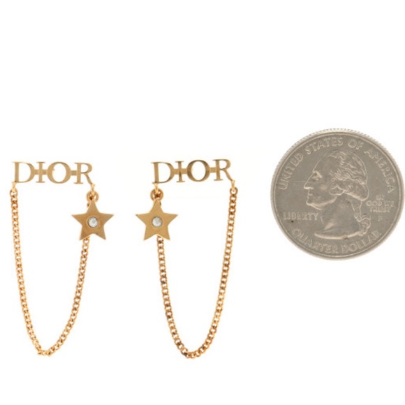 Authentic Christian Dior CD Logo Pierced Earrings - Picture 3 of 4